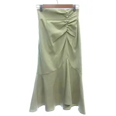 プロポーション ボディドレッシング PROPORTION BODY DRESSING マーメイドスカート タイト マキシ ロング XS 黄緑 イエローグリーン /AU