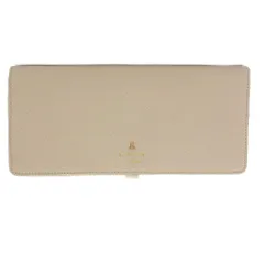 ランバン LANVIN 長財布 ウォレット 生成り クリーム色 無地 ロゴ入り フラップ開閉 /MX ■ECD001のサムネイル