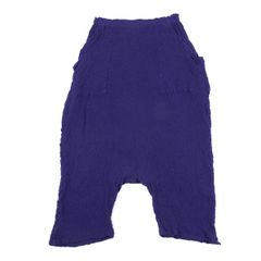 me ISSEY MIYAKE カリフラワー 製品染め サルエルパンツ　紫　シワ 希少》me ISSEY MIYAKE カリフラワー 切替デニムサルエルパンツ - メルカリ