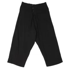ワイズY's フロントボタンバックタックスウェットパンツ 黒2のサムネイル