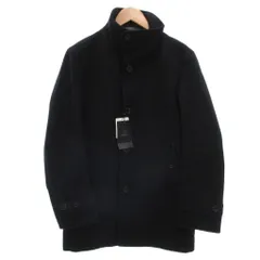B&Y ユナイテッドアローズ BEAUTY&YOUTH ビューティー&ユース スタンドカラーコート ウール ひざ丈 M 紺 ネイビー /FF  ■GY62