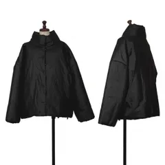 シティショップCITY SHOP ハイネックパテッドジャケット 黒L位のサムネイル