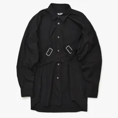 極美品 BLACK COMME des GARCONS ブラックコムデギャルソン ブラック黒 長袖シャツ ベルト Sサイズ 1P-B003 美品 4a001380のサムネイル