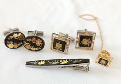 未使用】肥後象嵌 光助 ネクタイピン&カフス ペンダント ベルト
