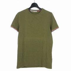 モンクレール Tシャツ カーキ スリムフィット トリコロール - メルカリ