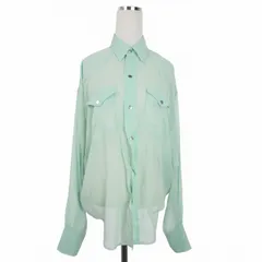 ラングラー WRANGLER シアー ウエスタンシャツ 長袖 FREE グリーン 緑 WS9242のサムネイル