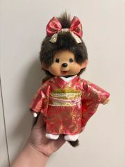 モンチッチ　雛人形セット　 金屏風付き　着物の柄が素敵です モンチッチ 雛人形セット 金屏風付き 着物の柄が素敵です - メルカリ