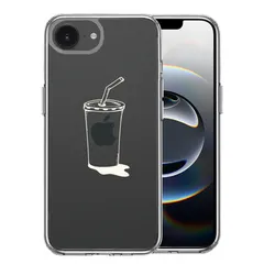 iPhone17e iPhone16e ケース クリア アップルジュース ホワイト スマホケース 側面ソフト 背面ハード ハイブリッド