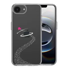 iPhone17e iPhone16e ケース クリア 天の川 ハート スマホケース 側面ソフト 背面ハード ハイブリッド