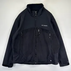 古着 コロンビア Columbia ジャケット ワンポイントロゴ フルジップ 大きいサイズ オムニヒート 2XL  ブラック系 メンズのサムネイル