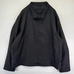 古着 バナナリパブリック Banana Republic ジャケット スイングトップ ブルゾン 短丈 フルジップ 2XL  ブラック系 無地 メンズ