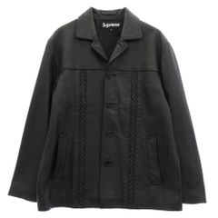 supreme Braided Leather Overcoat L - メルカリ