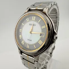 SEIKO V145-0E30 セイコー　メンズ　ボーイズ　腕時計 ソーラー 稼働品 【K417】