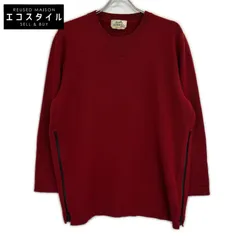 HERMES　エルメス　赤 サイドジップ ニットセータのサムネイル