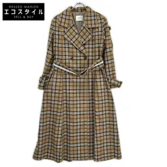 AMERI　アメリ　01920740550 ベージュ PASS CODE CHECK COAT チェックロングコート　Sのサムネイル
