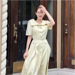 タグ付き未使用完売品】JENNEコットンエアリータックワンピースS