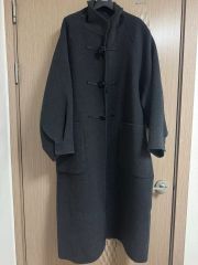 新品タグ付き】コエル coel リネンビッグロングコート スタンドカラー 