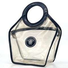希少品 VERSACE ヴェルサーチェ ヴィンテー ジクリアバッグ グリーン