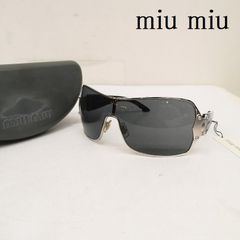 希少 レア miu miu ミュウミュウ サングラス SMU05G 王冠 Y2K - メルカリ