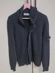 正規品 STONE ISLAND ストーンアイランド チャコール ニット カーディガンのサムネイル