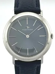 MOVADO 283 ブルーグレー文字盤 OH済み 手巻き時計 モバードのサムネイル