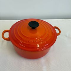 Le Creuset 両手鍋 オレンジ 22cm - メルカリ