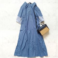 vm ヴーム パラスパレス フレアシャツワンピース オープンカラー 貝