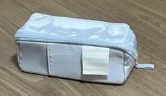 【訳あり】 ペンケース ブルー 多機能 大容量 両開き 筆記用具 筆箱 収納ケース ポーチ 一部不良