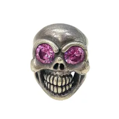 トラヴィスワーカー ミスタービッグスカル リング 指輪 SV925 シルバー ピンクサファイア 合成石 Travis Walker[サイズ 約14号] 上品 洗練 高級感 シンプル 定番 人気 日常使いのサムネイル
