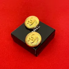 極 美品 箱付き コメあり CHANEL シャネル ヴィンテージ ココマーク ロゴ モチーフ イヤリング アクセサリー レディース  ゴールド  27155