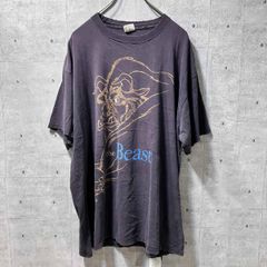 美品 90s Disney USA製 美女と野獣 the Beast ビッグT - メルカリ