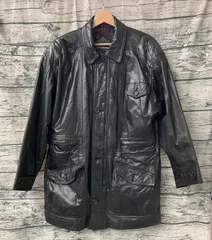 WIND ARMOR レザー カーコート ブラック 肩パッド size:L