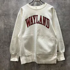 80s USA製 Champion WAYLAND トリコタグスウェット サイズ L  ホワイト チャンピオン 