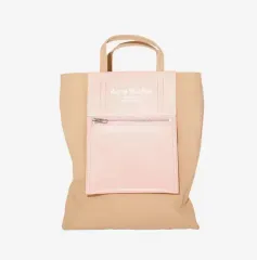 新品 Acne Studios アクネストゥディオズ ベイカー アウト Mサイズ トートバッグ ブラウン ピンクのサムネイル