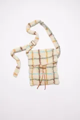 Acne Studios フラッフィー CHECK クロス ボディバッグ クロスバック ベージュのサムネイル