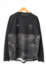 エフシーレアルブリストル F.C.Real Bristol FCRB 21AW L/S CAMOUFLAGE TEAM TOP ロングスリーブ 長袖 カモフラージュ チーム トップ Tシャツ FCRB-212060 M 黒 ブラック●260213