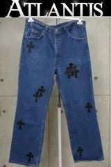CHROME HEARTS 新宿店 クロムハーツ クロスパッチ リーバイス 517 デニムパンツ メンズ SV925 36インチ ブルー系 31087のサムネイル