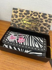 新品】シンクビー！ 花柄 長財布 マーガレットラウンド財布 グレー×黒 