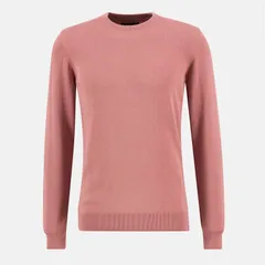 バブアー メンズ アウター ニット・セーター コットン Barbour Mens Crewneck Cotton Jumper Earth Pink PI77 ピンクのサムネイル