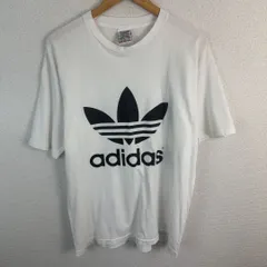 90s old adidas アディダス 半袖 Tシャツ トレフォイル ビッグロゴ ホワイト M メンズ 古着 ストリート スポーツMIX　アメカジ