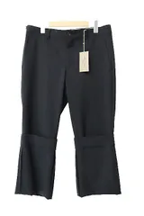 コムデギャルソン オム プリュス COMME des GARCONS HOMME PLUS 22SS ウール トロ ロング マッキン裾 パンツ スラックス PI-P030 AD2021 M 黒ブラック ブランド古着ベクトル 中古■251211