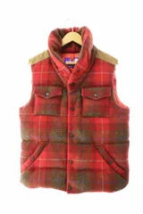 ザノースフェイス THE NORTH FACE PURPLE LABEL HARRIS TWEED PERTEX パープル レーベル ハリス ツイード パーテックス 光電子 ダウン ベスト ND2283N L 赤 レッド ブランド古着ベクトル 中古260216