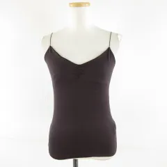 ザラ ベーシック ZARA BASIC キャミソール ストレッチ 茶 M *A972のサムネイル