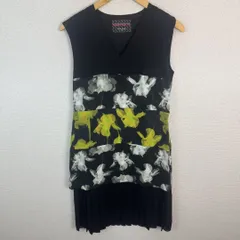 Paul Smith BLACK ポールスミスブラック ワンピース 花柄 切替 ブラック レディース 古着 モード レトロのサムネイル