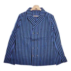 Scye 新品 Border Jacket 1121-41056 サイズ38 定価50600円 ストライプ テーラードジャケット ブルー ブラック メンズ サイ【中古】4-1201M♪のサムネイル