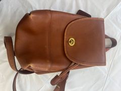 オールド コーチ リュック ターンロック グラブタンレザー ブラウン 