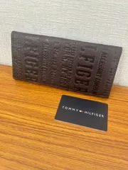 R【保管品】TOMMY HILFIGER トミーヒルフィガー 長財布 メンズ 財布 レザー ブラウン
