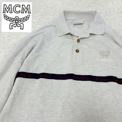 【イタリア製】激レアエムシーエム MCM 刺繍ロゴ ワンポイント 長袖ポロシャツのサムネイル
