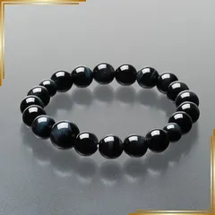 【新品】 仏壇屋 滝田商店 特選腕輪念珠 天然石ブレスレット◆青虎目石 10mm玉 内周約18cm◆数珠ブレスレット・数珠ブレス・腕輪数珠・ブレス数珠・パワーストーン・お守り【滝田商店発行 証明書付】 1
