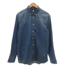 ジースターロウ G-Star RAW デニムシャツ S 青 ブルー ボタンダウンカラー 長袖 /NL ■ECF004